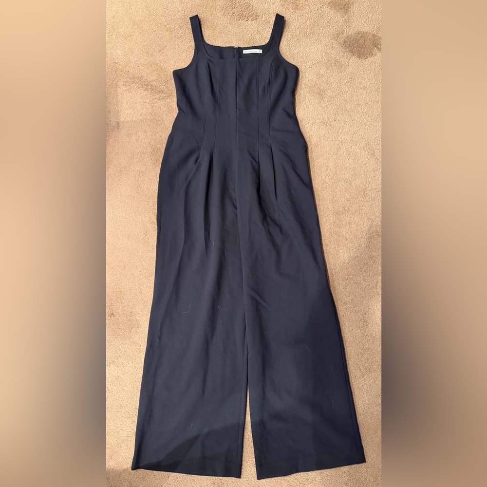Abercrombie & Fitch Black Square-Neck Wide-Leg Jumpsuit Size Medium BNWT